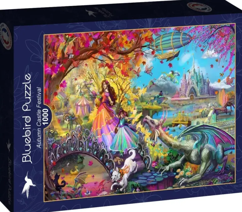 Bluebird Puzzle: Rose Cat Khan - Autumn Castle Festival (1000)