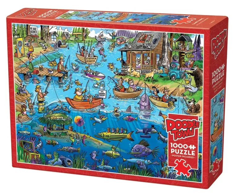 Cobble Hill: Doodle Town - Gone Fishing (1000)