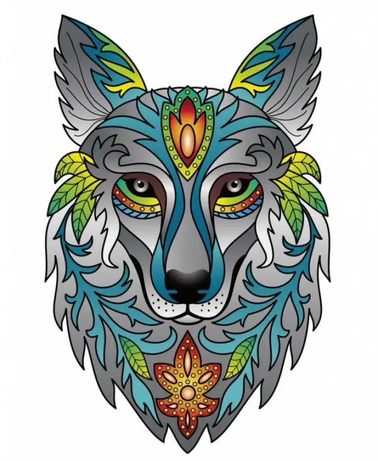 Eureka: Rainbow Wooden Puzzles, Wolf (180)