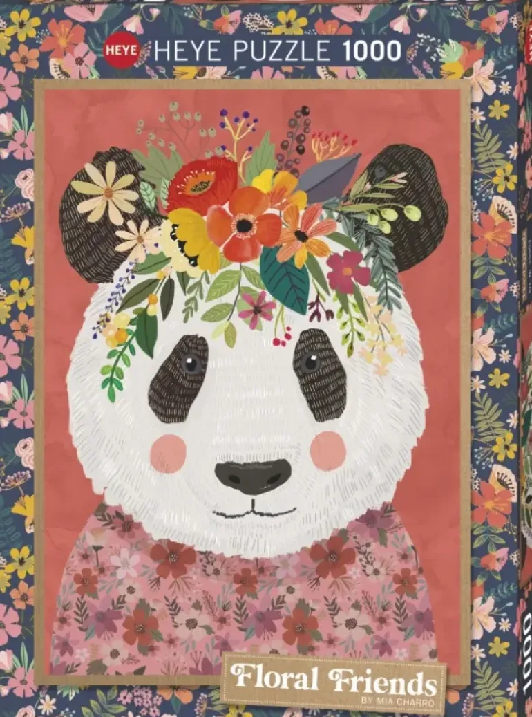 Heye: Floral Friends - Cuddly Panda (1000)