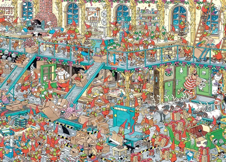 Jan Van Haasteren: Santa's Factory (1000)
