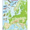 Larsen: Rampussel - Europakarta med Fågel- och Fiskarter (87)