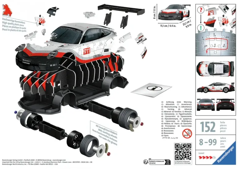 Ravensburger: 3D - Porsche 911 GT3 Cup (152)