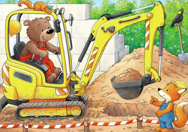 Ravensburger: My First Puzzle - Construction Site Animals (2, 4, 6, 8)