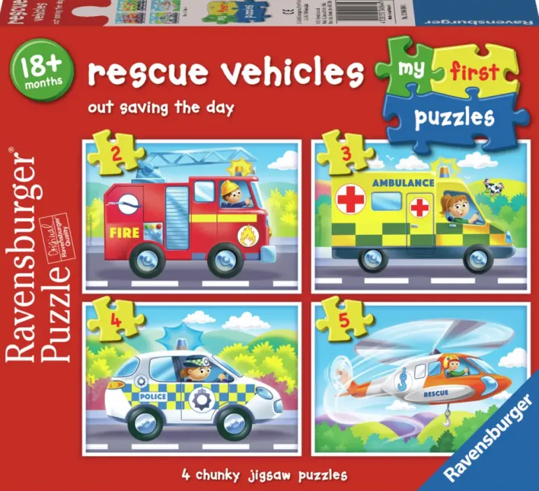 Ravensburger: My First Puzzle - Rescue Vehicles (2, 3, 4, 5)