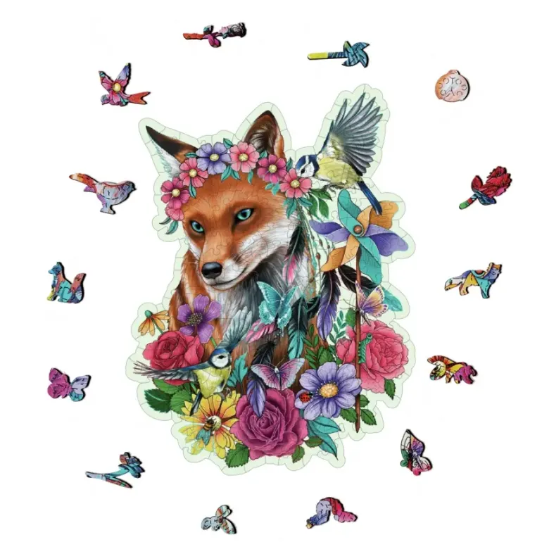 Ravensburger: Wooden Träpussel - Colorful Fox (150)
