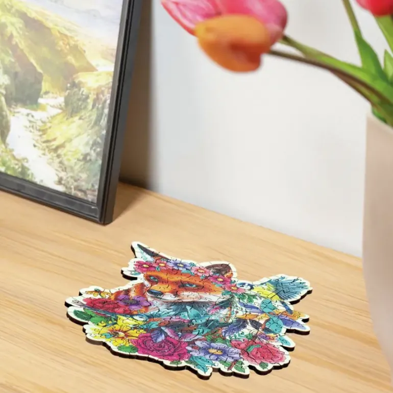 Ravensburger: Wooden Träpussel - Colorful Fox (150)
