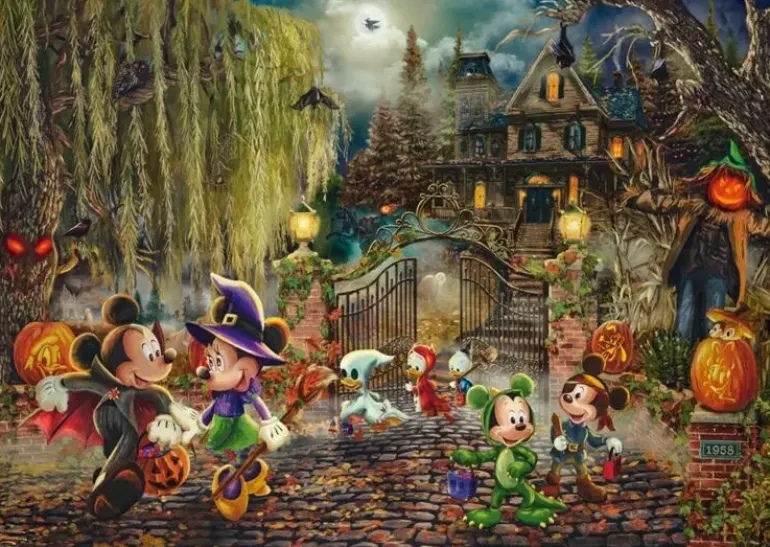 Schmidt: Thomas Kinkade Studios - Disney, Mickey and Minnie Halloween Fun (1000)